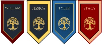 Four Child Banners